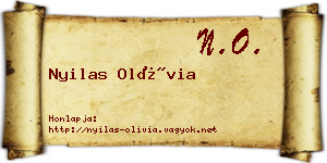 Nyilas Olívia névjegykártya